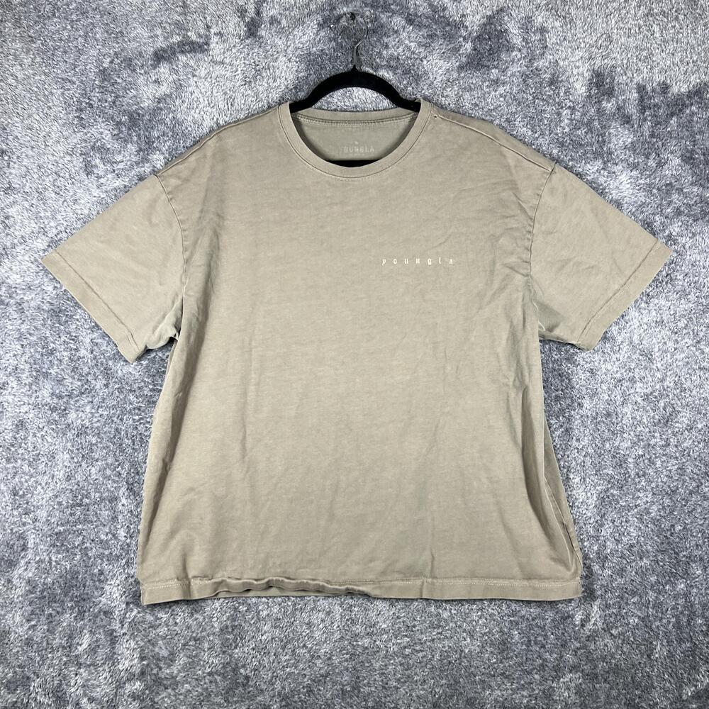 YoungLA Shirt Mens 2XL Green Ace Of Spades Graphic Logo Relaxed Cotton Jersey